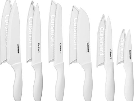 Cuisinart Advantage 12-Piece White Knife Set with Blade Guards C55-12PCWH - Open Box Fashion