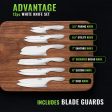 Cuisinart Advantage 12-Piece White Knife Set with Blade Guards C55-12PCWH - Open Box Fashion