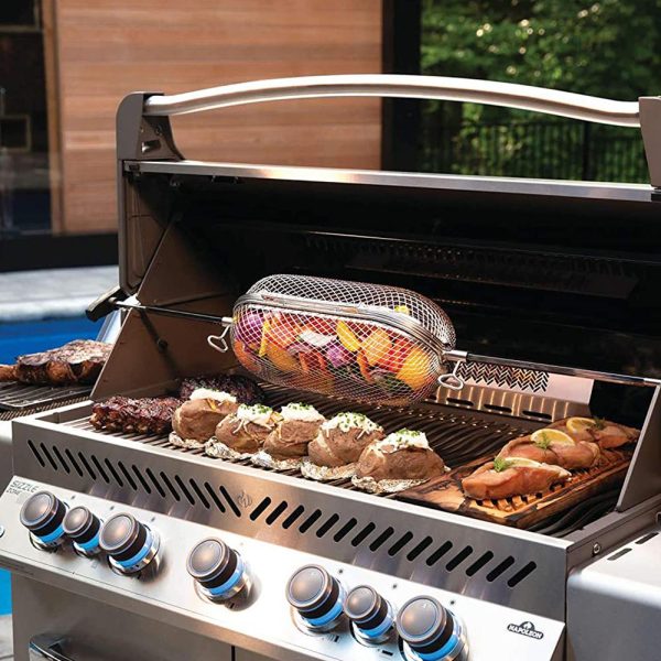 Napoleon 64000 Rotisserie Grill Basket, Stainless Steel - Open Box Online Hot Sale