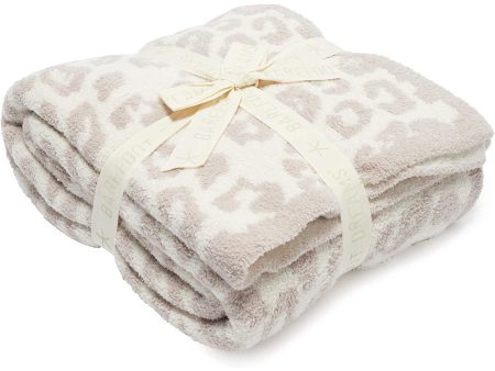 Barefoot Dreams CozyChic Safari Throw Blanket, Creamstone Leopard Supply