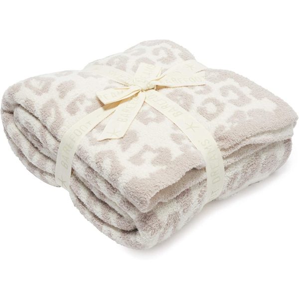 Barefoot Dreams CozyChic Safari Throw Blanket, Creamstone Leopard Supply