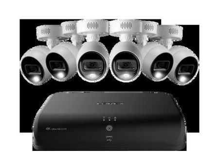 Lorex 4K 8 Channel 2TB Wired DVR System with 6x 4K Deterrence Bullet Cameras Supply