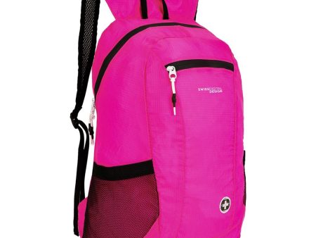 Swissdigital SD1595-46 Seagull Lightweight Water Resistant Foldable Backpack, Pink Online