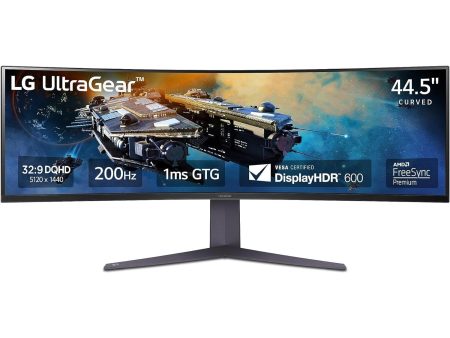 LG 45GR75DCB 45-inch Ultragear Curved Monitor, 3-Way Adjustable Stand - Refurbished Cheap