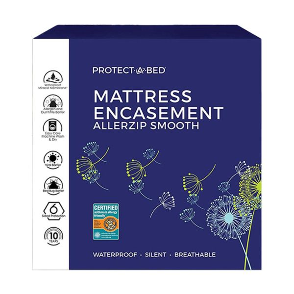 Protect-A-Bed AllerZip Smooth Waterproof Mattress Protector, King 13  (2-Pack) Cheap