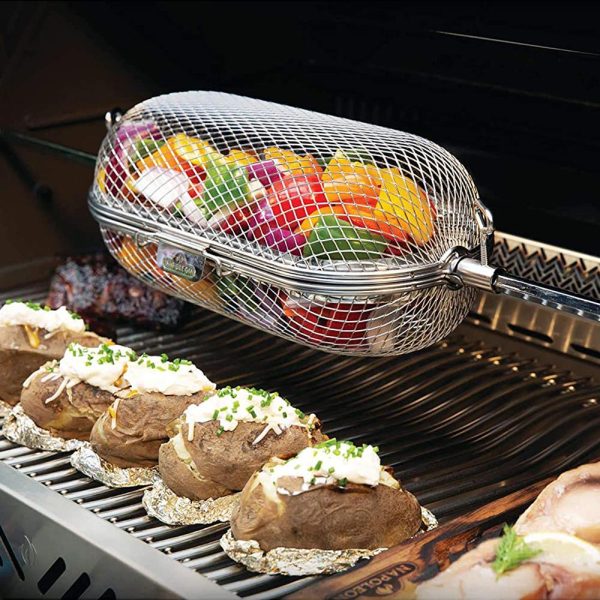 Napoleon 64000 Rotisserie Grill Basket, Stainless Steel - Open Box Online Hot Sale