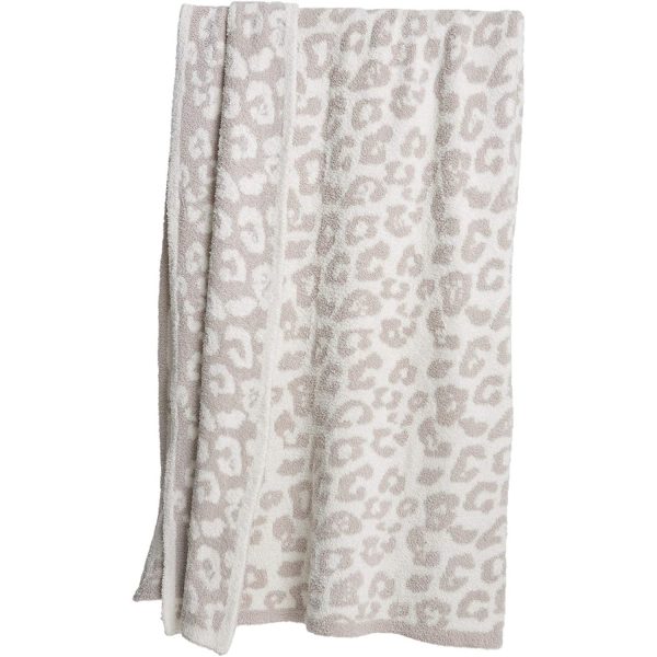 Barefoot Dreams CozyChic Safari Throw Blanket, Creamstone Leopard Supply