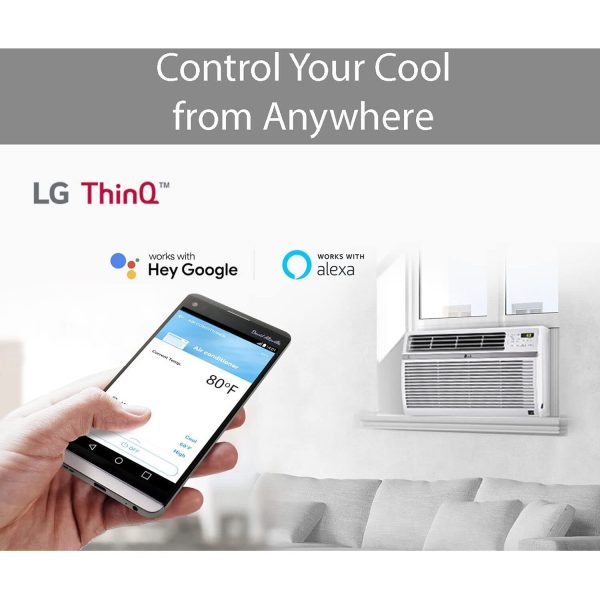 LG 8,000 BTU Smart Window Air Conditioner Smartphone and Voice Control Refurbished Online Sale